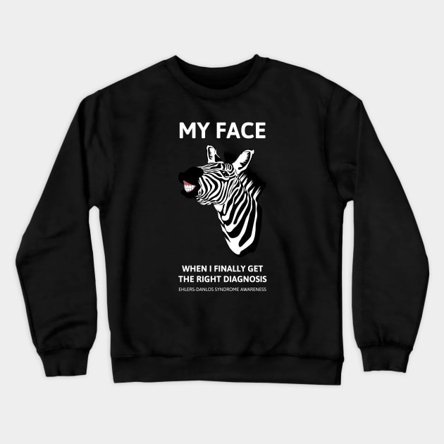 Ehlers Danlos Syndrome My Face Crewneck Sweatshirt by Jesabee Designs